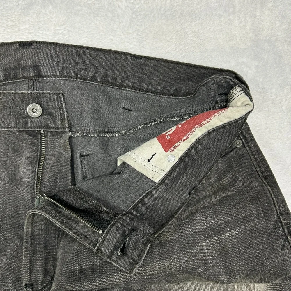 Levi's 514 Slim Straight Jeans Men's Gray Denim‎ Pockets Classic Zip Fly - 42X30
